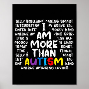 Póster Soy Más Que Autismo Conciencia Asd Hombres Mujeres