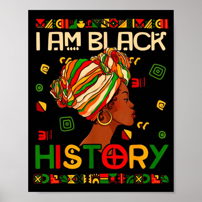 Póster Soy Mes de la Historia Negra Afroamericano Para Mu (Frente)