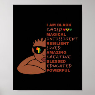 Póster Soy Mes de la Historia Negra Niños Africanos