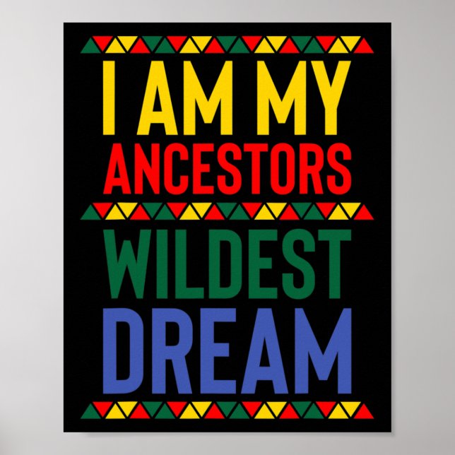 Póster Soy mi Ancestor Wildest Dream Black History Mont (Frente)