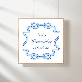 Póster Soy Mujer Aquí Me Poster Azul