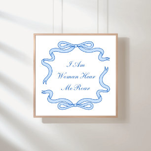 Póster Soy Mujer Aquí Me Poster Azul