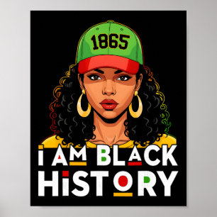 Póster Soy mujer de la historia negra, chica, mes de la h