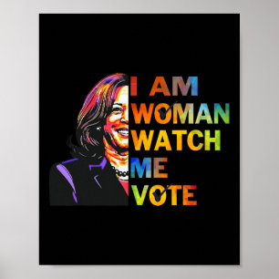 Póster Soy Mujer Observarme Kamala Harris Waltz 24