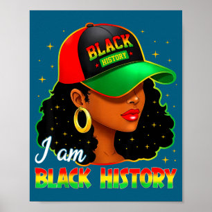 Póster Soy mujeres de la historia negra chica mes de la h