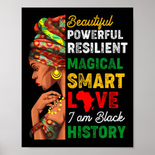 Póster Soy Mujeres de la Historia Negra Mes de la Histori