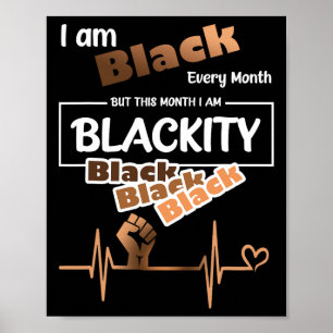 Póster Soy negro cada mes Black History Month Blackit