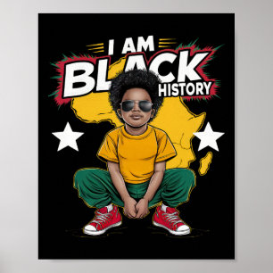 Póster Soy negro historia rey negro Sungles niños párvulo