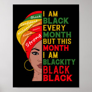 Póster Soy negro todos los meses pero este mes soy negro