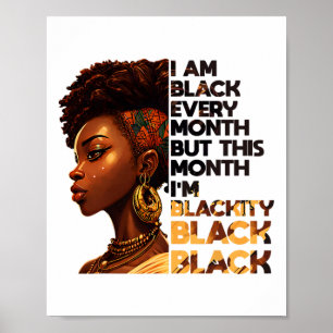 Póster Soy negro todos los meses pero orgulloso este mes