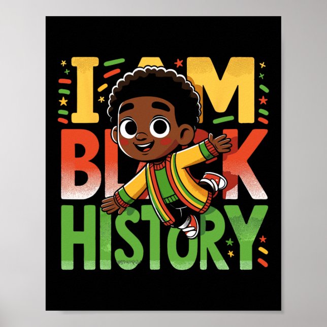 Póster Soy niños de historia negra niños hombres mes de h (Frente)