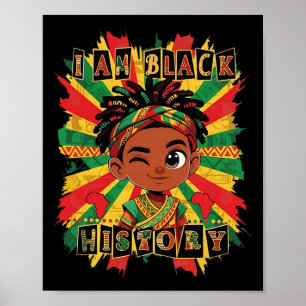 Póster Soy Niños de la Historia Negra Mes de la Historia