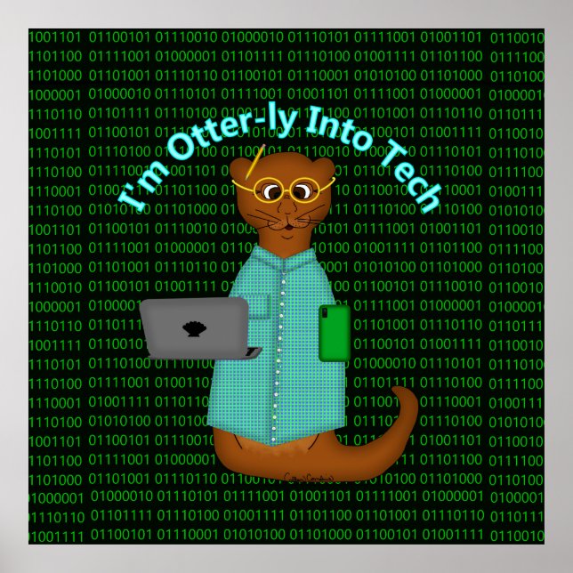 Póster Soy Otter-ly Into Tech (Frente)