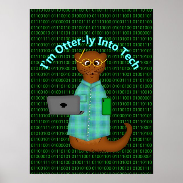 Póster Soy Otter-ly Into Tech (Frente)