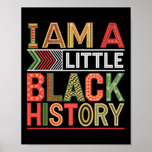 Póster Soy poco mes de la historia negra americano africa