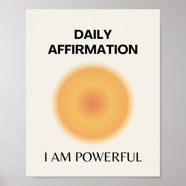 Póster Soy poderoso Daily Affirmation Positive (Frente)