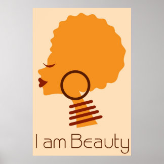 Póster Soy Poster de cabello natural de belleza