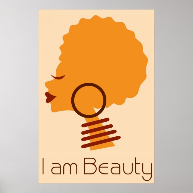 Póster Soy Poster de cabello natural de belleza (Frente)