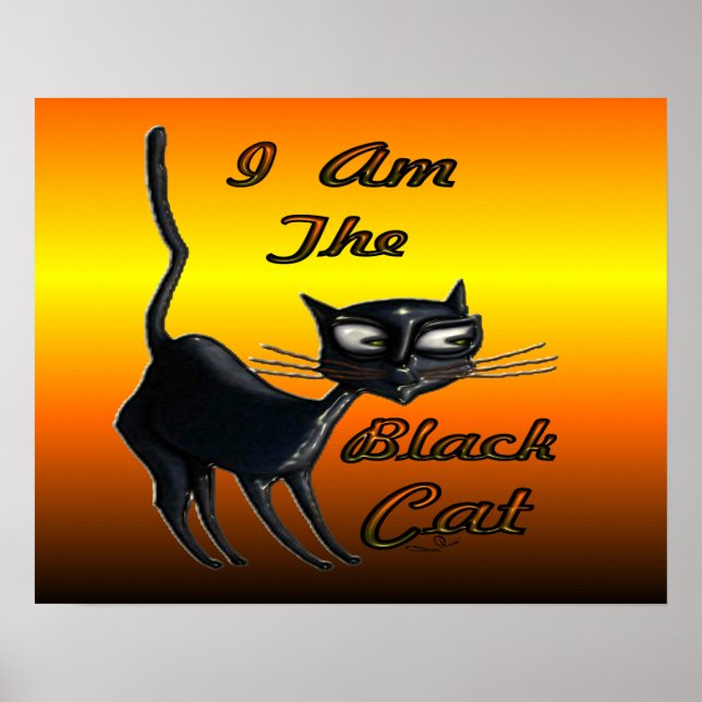Póster Soy Poster de gato negro (Frente)