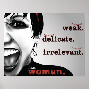 Póster Soy poster de la mujer 11x14