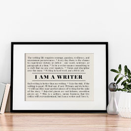 Póster SOY Poster ESCRITORA para escritores y autores