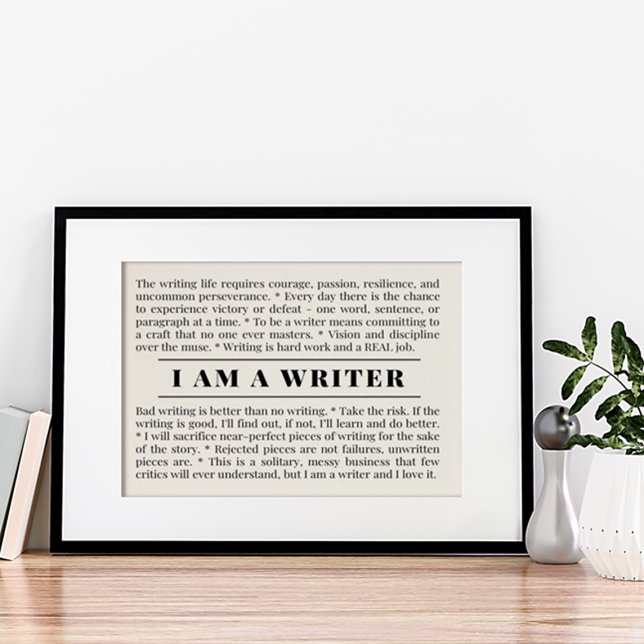Póster SOY Poster ESCRITORA para escritores y autores (Subido por el creador)