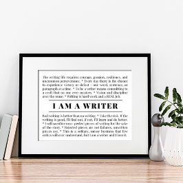 Póster SOY Poster ESCRITORA para escritores y autores