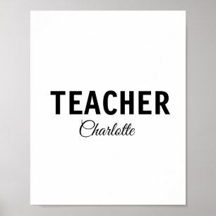 Póster Soy profesor escuela Universidad agregue su nombre