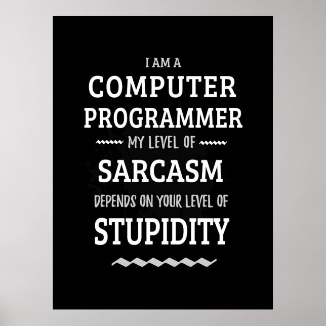 Póster Soy Programador De Computadoras (Frente)