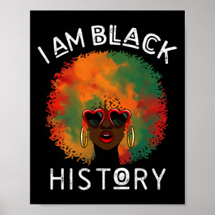 Póster Soy Reina de la Historia Negra Afroamericana Melan