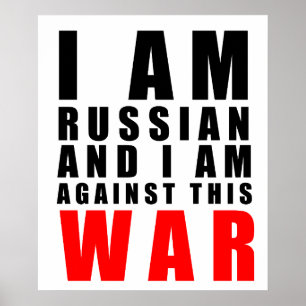 Póster soy ruso, estoy en contra de esta guerra