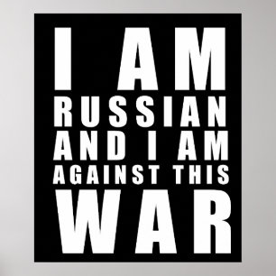 Póster soy ruso, estoy en contra de esta guerra