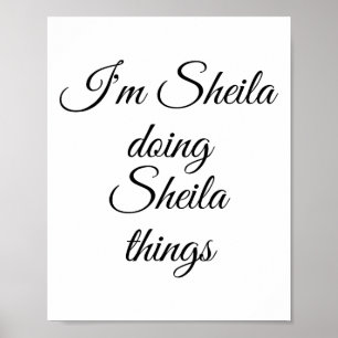 Póster Soy Sheila haciendo novelas de Sheila por nombres 
