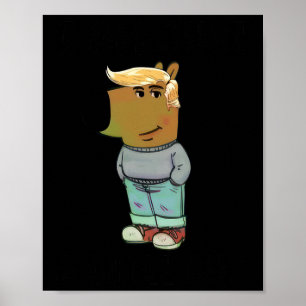 Póster Soy Sólo Un Chill Trump Hairstyle Dog