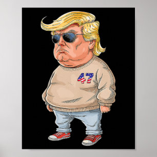 Póster Soy Solo Un Chill, Un Chill Divertido Meme Trump