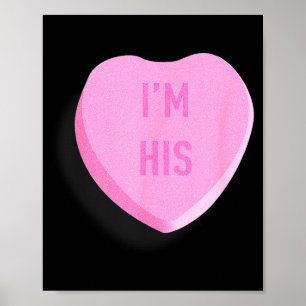 Póster Soy su divertido par de corazones de caramelo de S