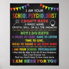 Póster Soy Su Poster De Psicólogo Escolar