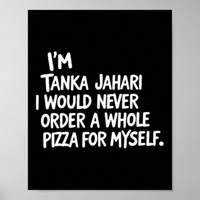 Póster Soy Tanka Jahari pero nunca pediría un P entero (Frente)