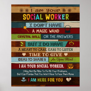 Póster Soy tu trabajador social Inspirador