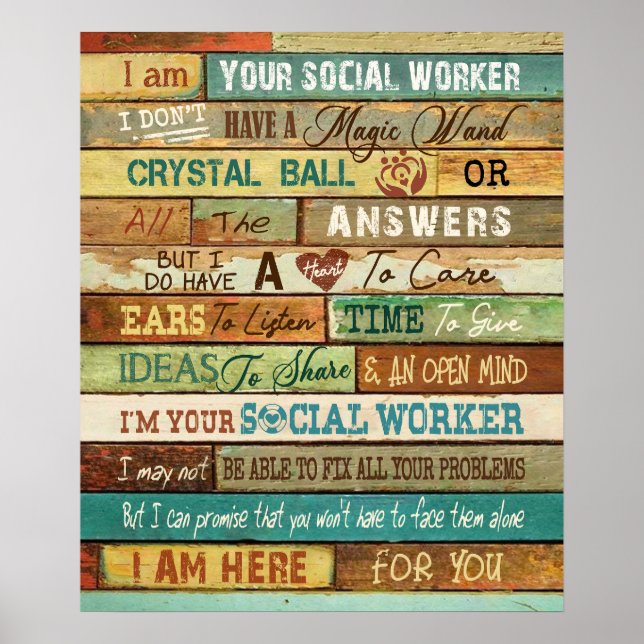 Póster Soy tu trabajador social Motivador (Frente)