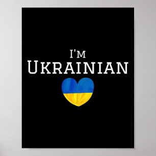 Póster Soy ucraniano Orgulloso de ser de Ucrania Recuerdo