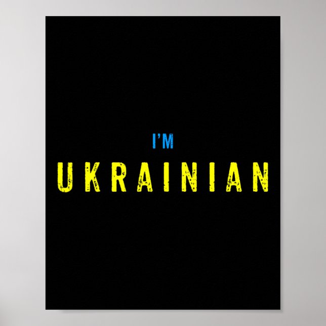 Póster Soy ucraniano Vintage Ucrania  (Frente)