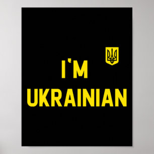Póster Soy ucraniano Zelensky Ucrania Patriótico Orgullos
