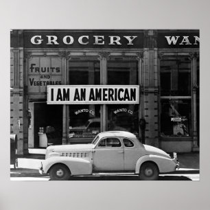 Póster Soy un americano, 1942. Foto antigua