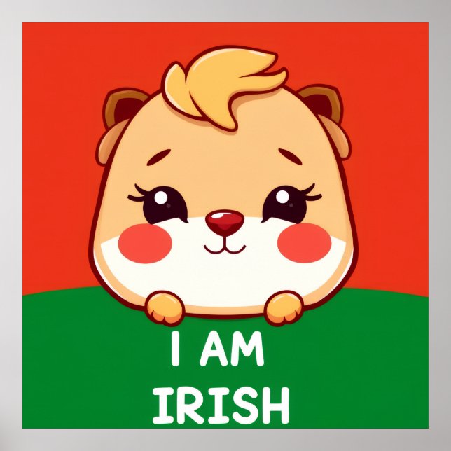 Póster Soy un animal irlandés lindo (Frente)