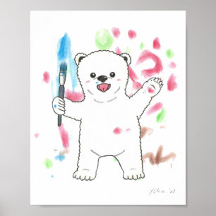 Póster "¡Soy un artista!" cartel de guardería de animales