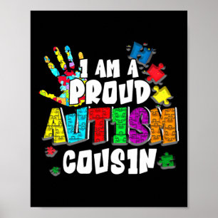 Póster Soy un autismo orgulloso primo de autismo Autism A
