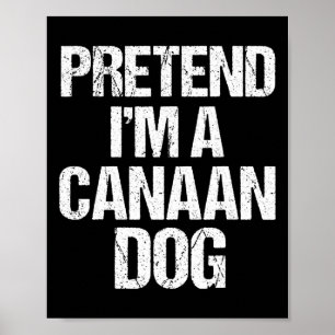 Póster Soy un canaán perro gracioso de Halloween