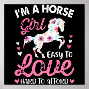 Póster Soy un Chica de Caballos Fácil De Amar De Dura.