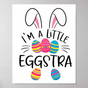 Póster Soy un conejito de Pascua un poco divertido y ador